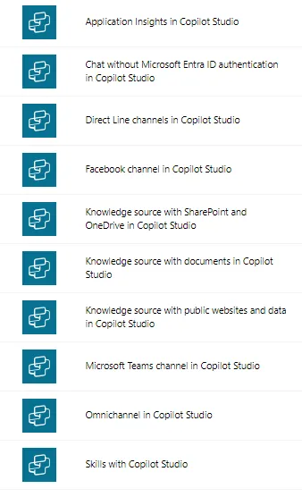 Screenshot of Copilot Studio configuration available in DLP Policies