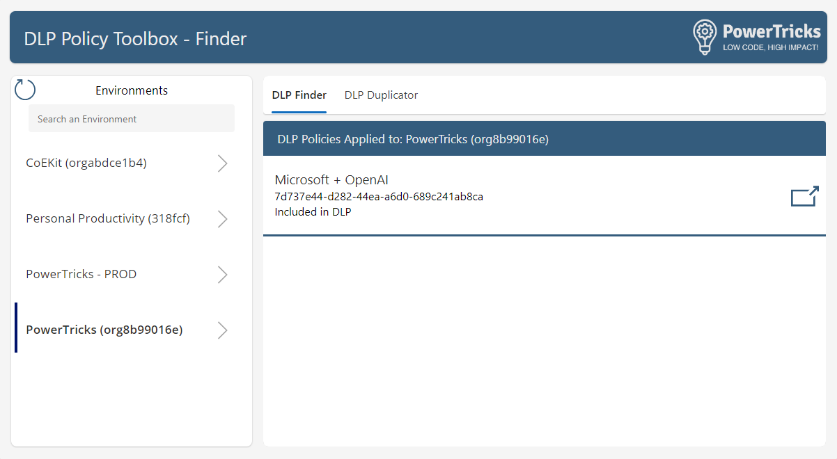 DLP Policy Toolbox - a free App for better DLP Management