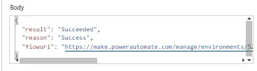 Screenshot of the outputs properties of the main ownership updater child flow
