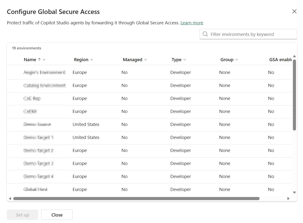 screenshot showing the GSA setting in PPAC
