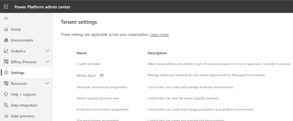 tenant settings screenshot for the post "Secure the Platform with Tenant Restrictions"